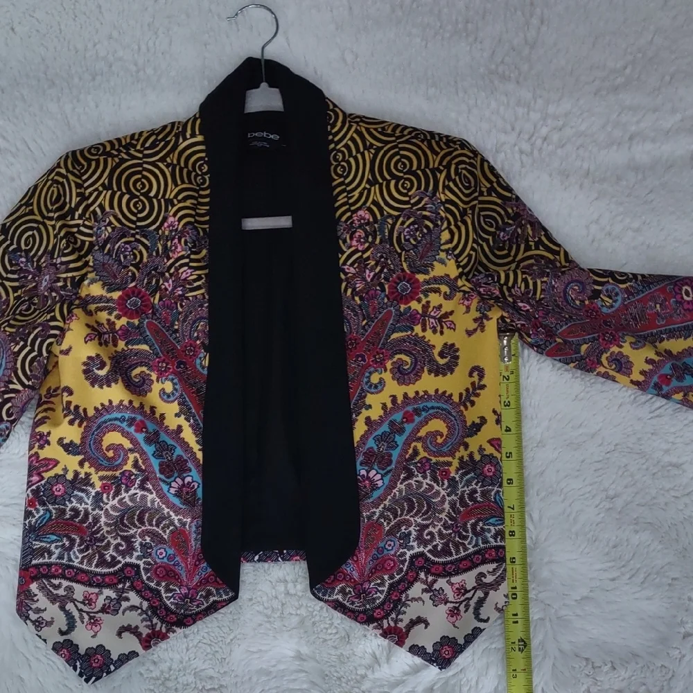 Bebe Women's Vibrant Paisley Blazer, Size S/P - Picture 11 of 16